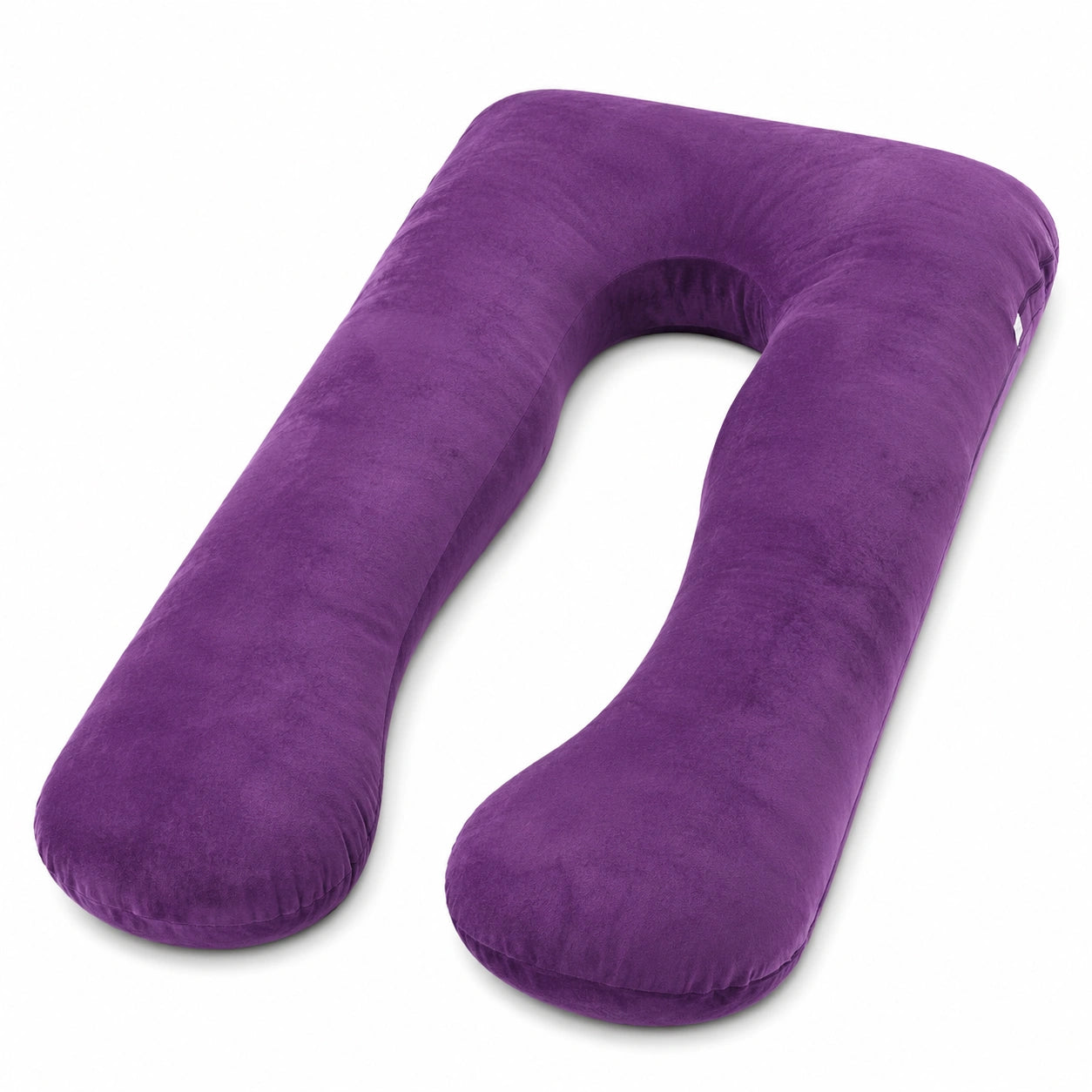 Coussin de grossesse en U 130 cm velours violet soutien sommeil
