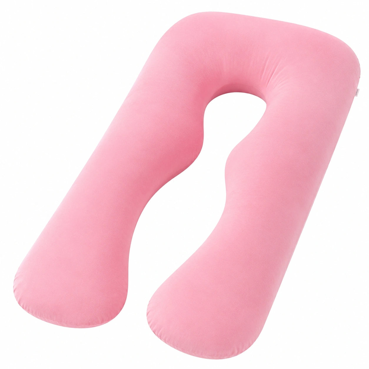 Coussin de grossesse en U 130 cm tissu rose soutien enveloppant