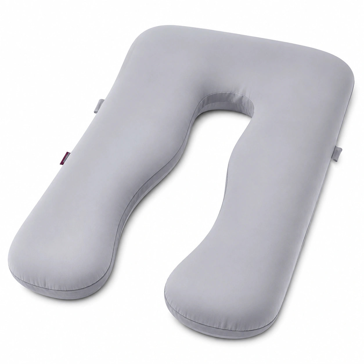 Coussin de grossesse en U 140 cm gris en textile soutien intégral